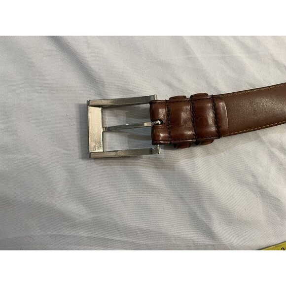 Allen Edmonds Wide Basic Dress Calfskin Leather Belt Mens 38 Brown 39506 - Picture 11 of 11